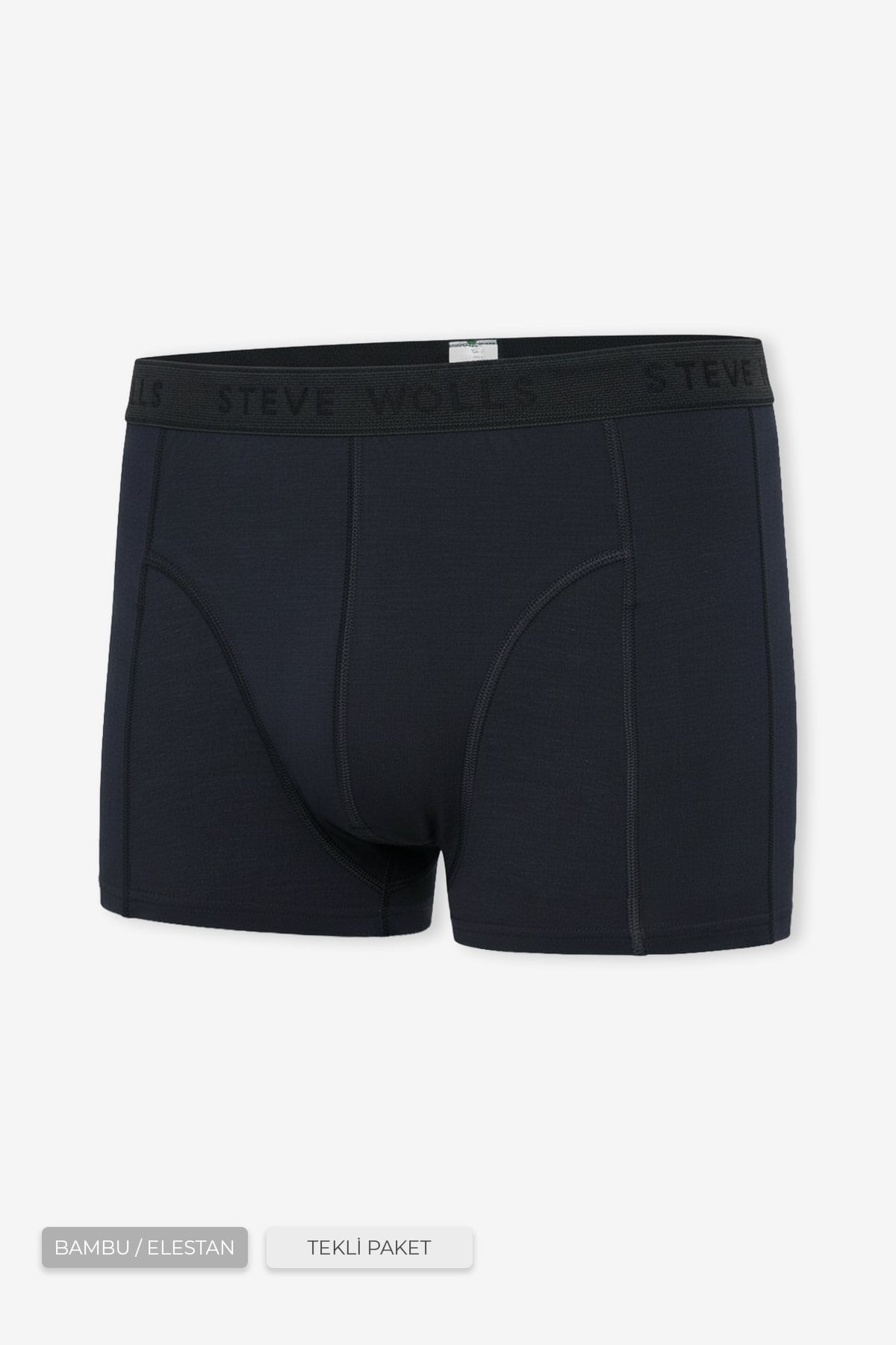 Erkek Lacivert Tekli Klasik Bambu Boxer - 25100