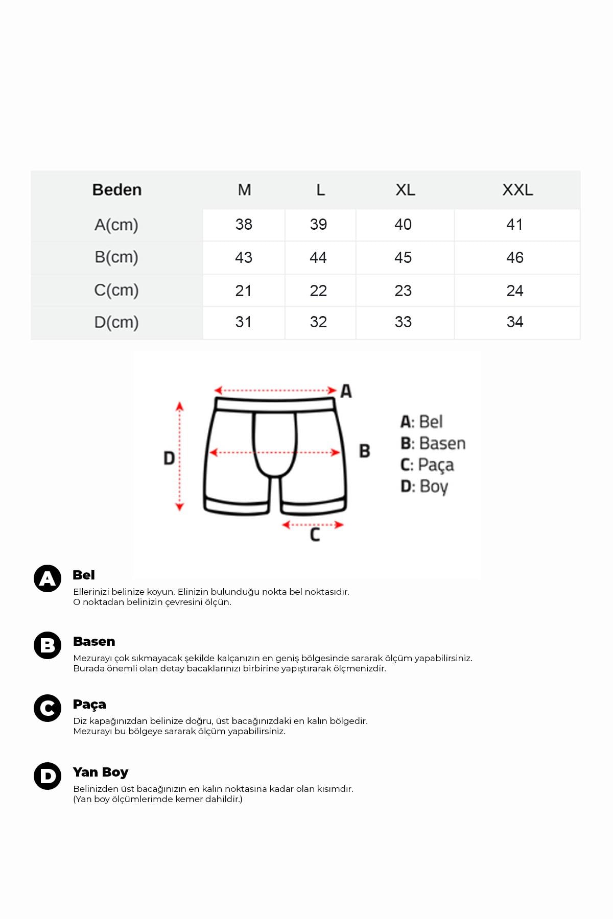Erkek Renkli 3’Lü Likralı Boxer - 24100