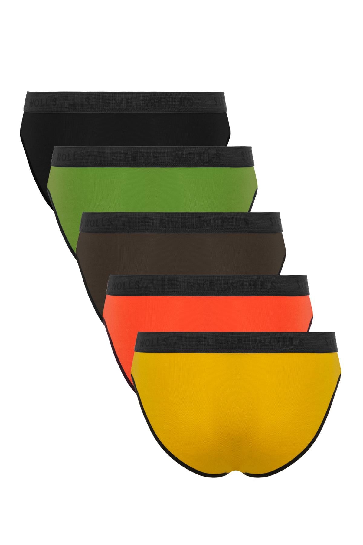 Erkek Renkli 5’Li Bambu Slip - 25503