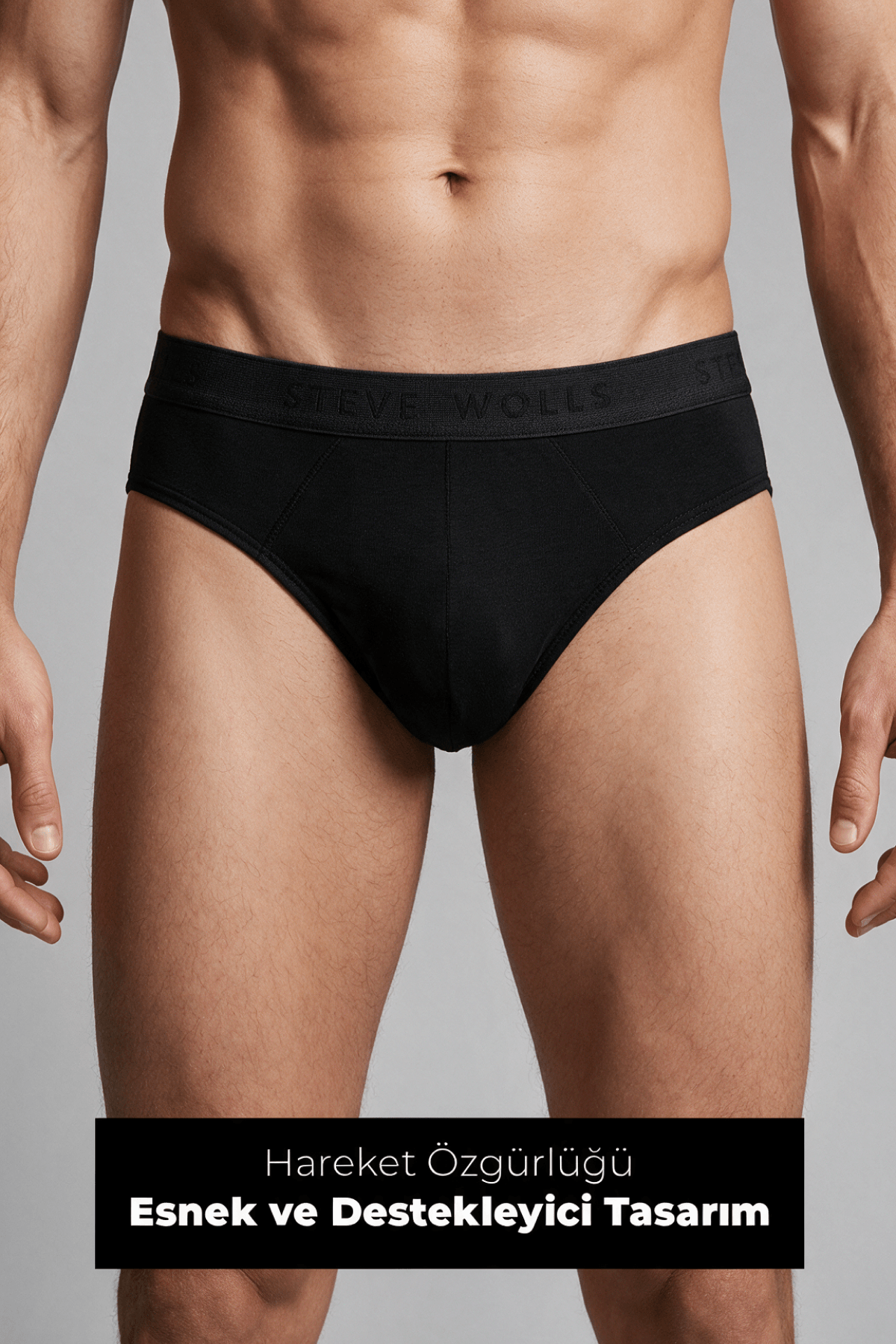 Erkek Siyah 5’Li Bambu Slip - 25503