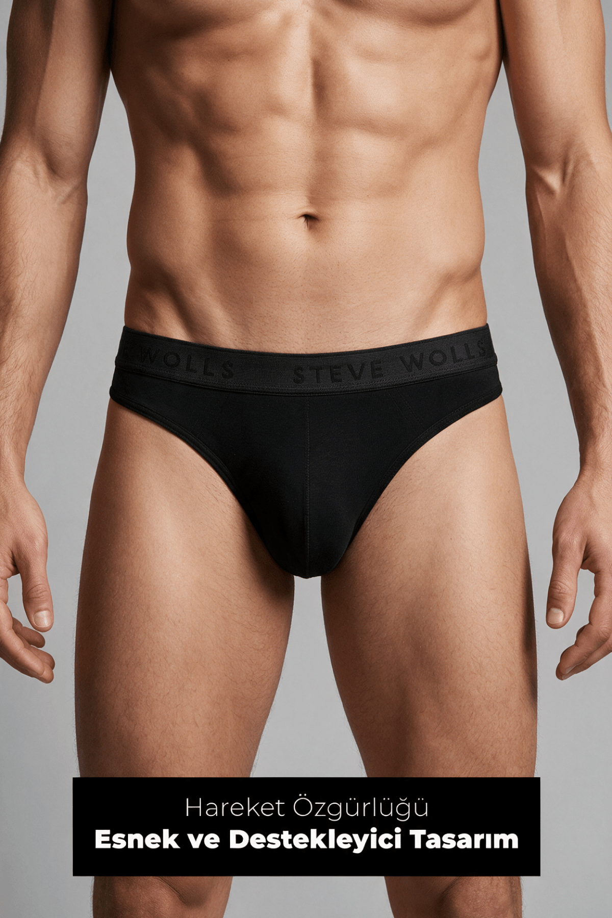 Erkek Siyah 5’Li Bambu String - 25501