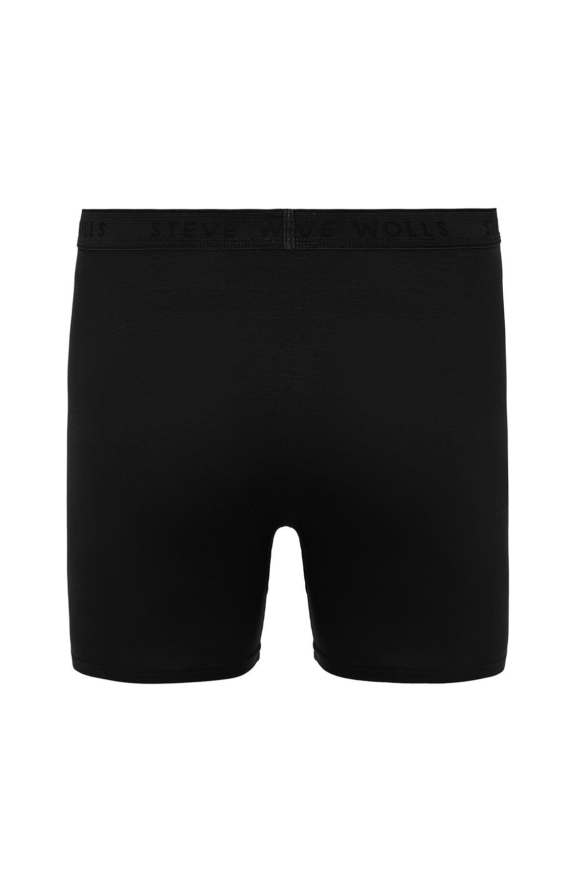 Erkek Siyah 5’Li Uzun Paça Bambu Boxer - 25203