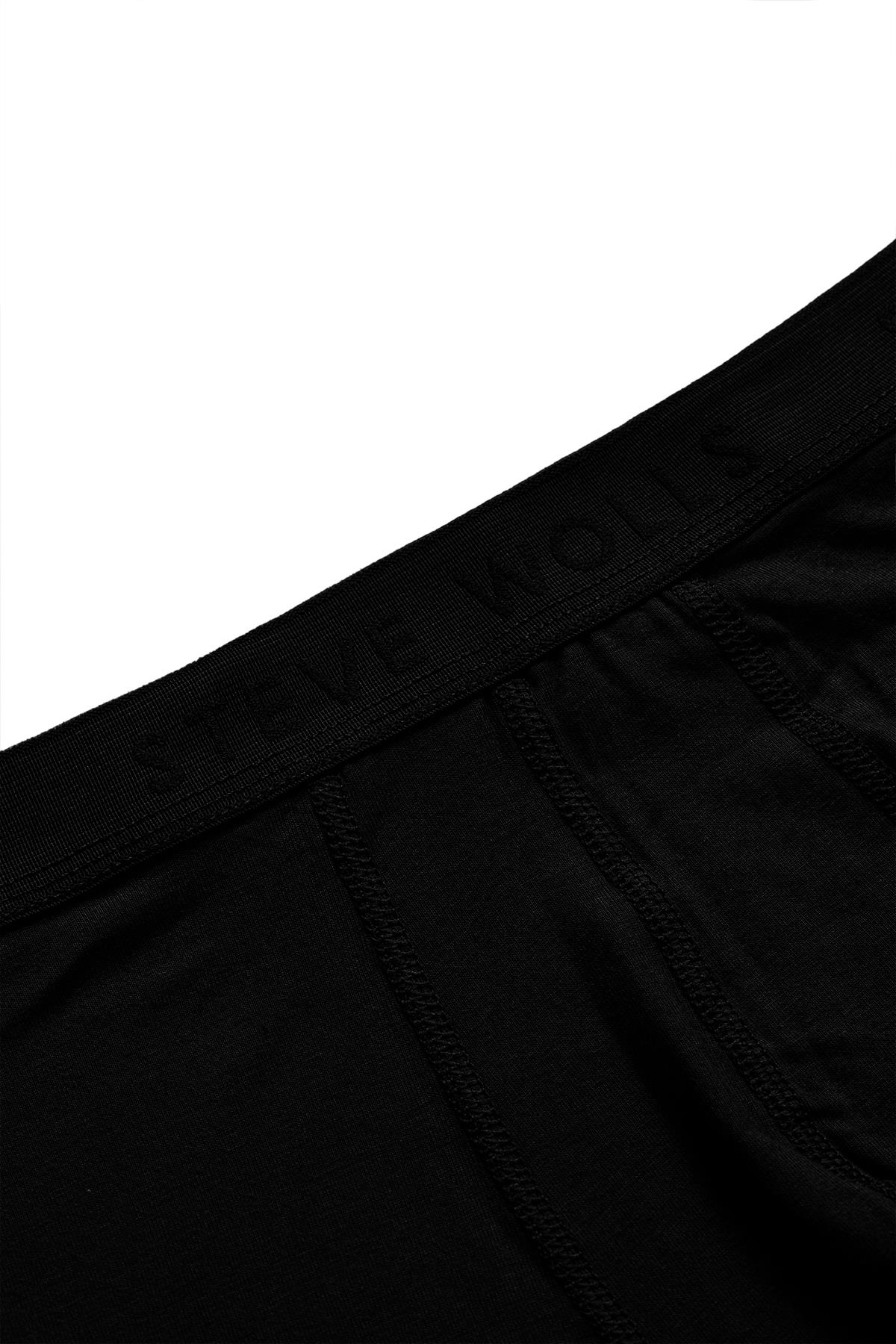 Erkek Siyah 5’Li Uzun Paça Bambu Boxer - 25203