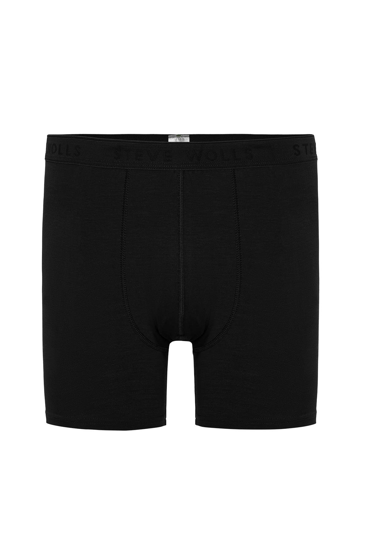 Erkek Siyah 5’Li Uzun Paça Bambu Boxer - 25203