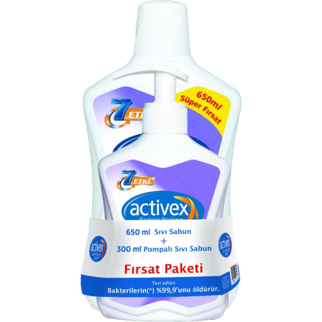 Actıvex Sıvı Sabun 650+300 Ml. Hassas
