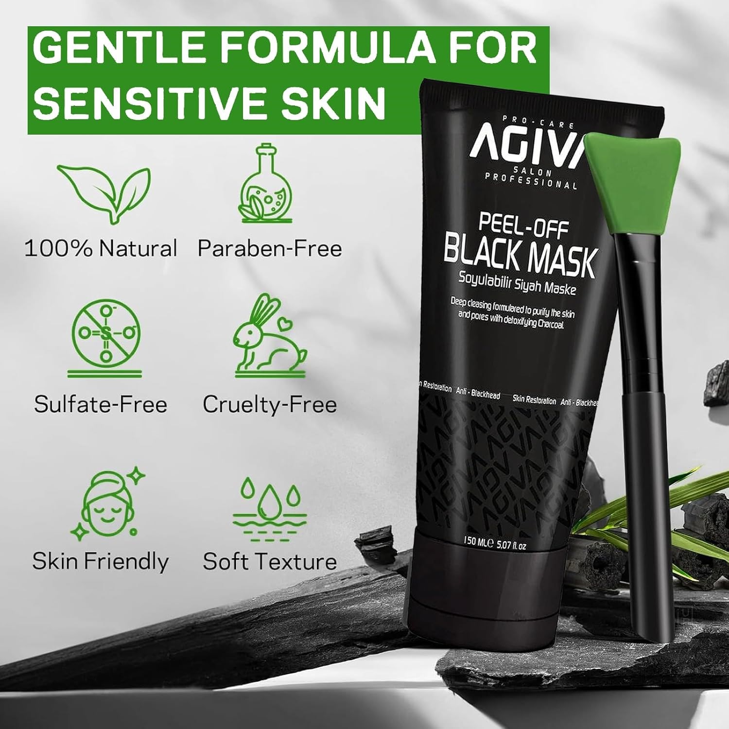 Agiva Peel Of Mask Soyulabilir 150ml Black