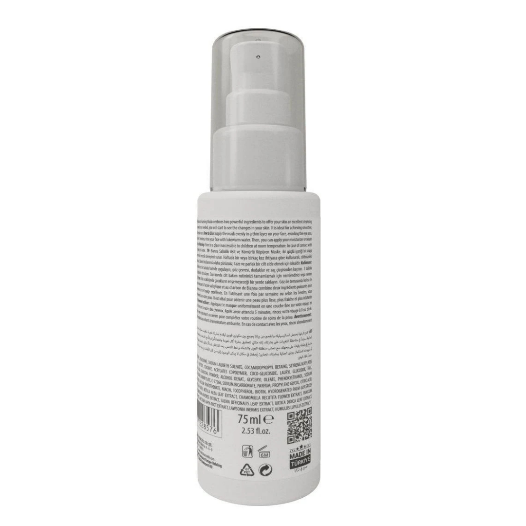 Bianna Köpüren Maske 75ml. Salicylic Acid&Charcoal