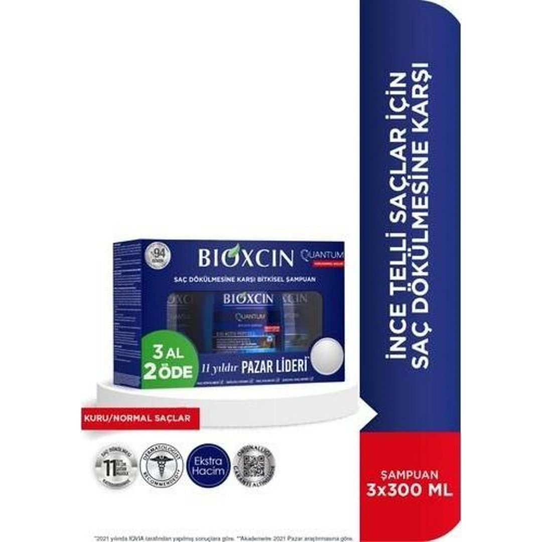 Bioxcin Şampuan 300ml. Kuru-Normal Saçlar 3pcs