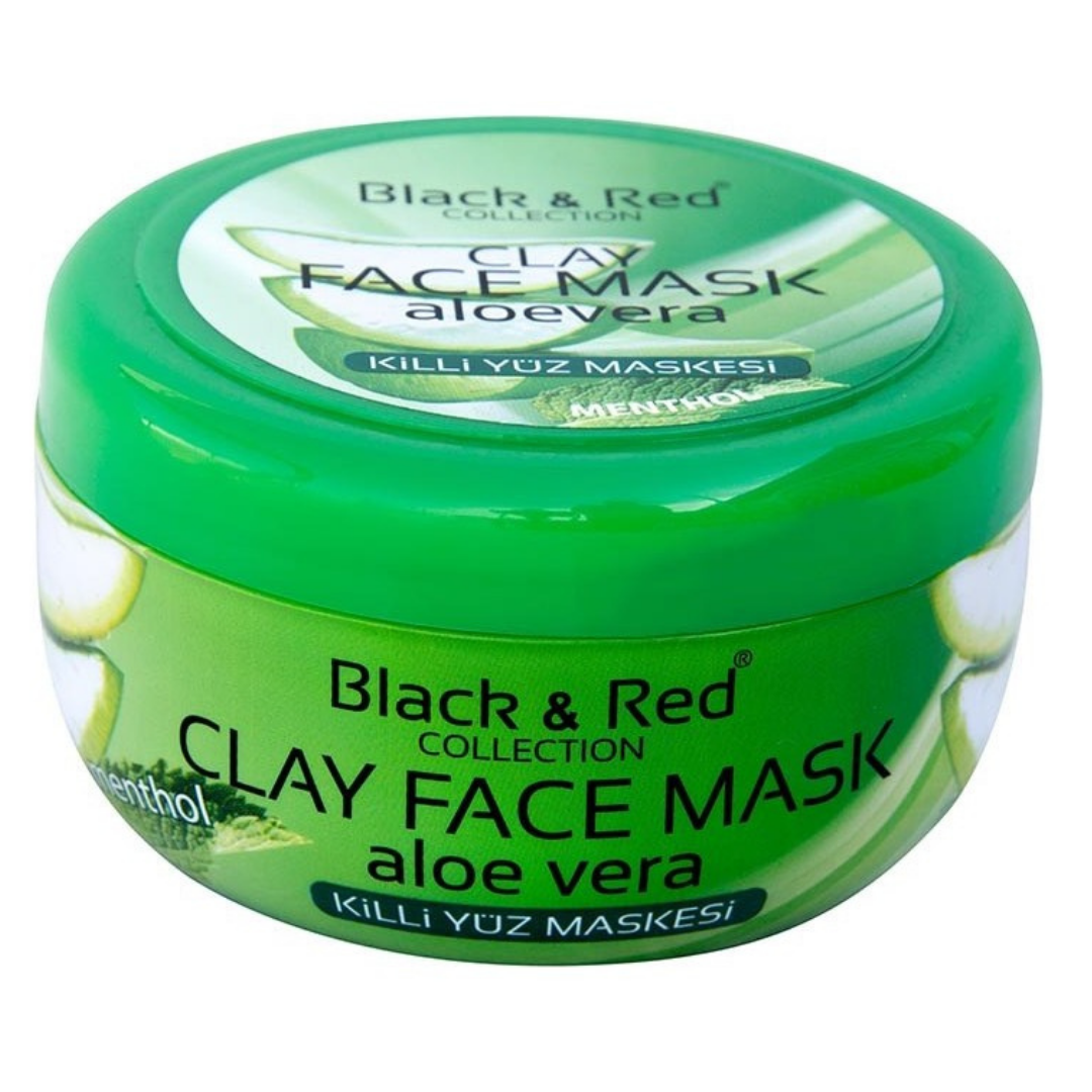 Black&Red Clay Face Mask 400gr. Aloe Vera