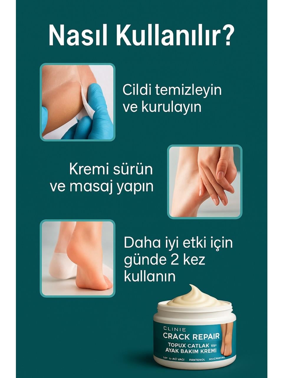Clinic Topuk Çatlak & Ayak Bakım Kremi 110gr.