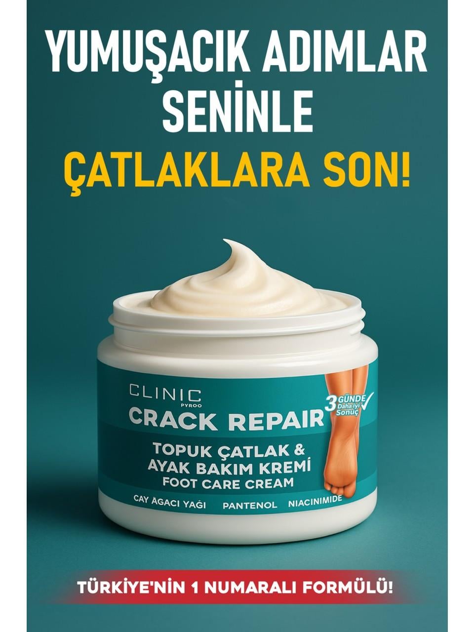 Clinic Topuk Çatlak & Ayak Bakım Kremi 110gr.