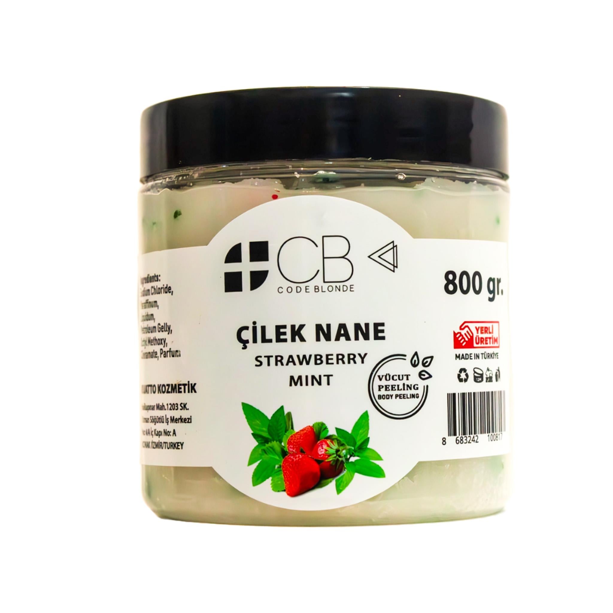 CODE BLONDE PEELİNG 800 gr ÇİLEK NANE
