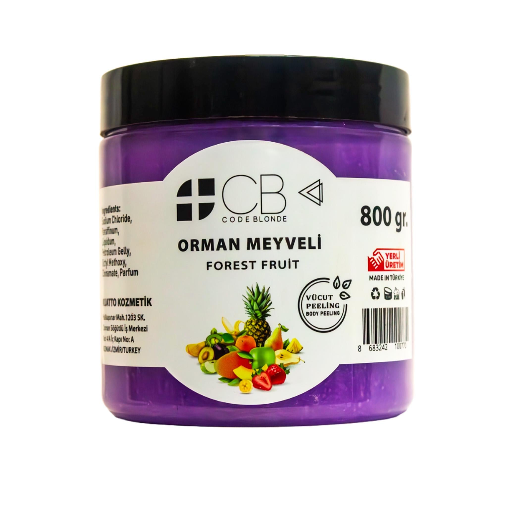 CODE BLONDE PEELİNG 800 gr ORMAN MEYVESİ
