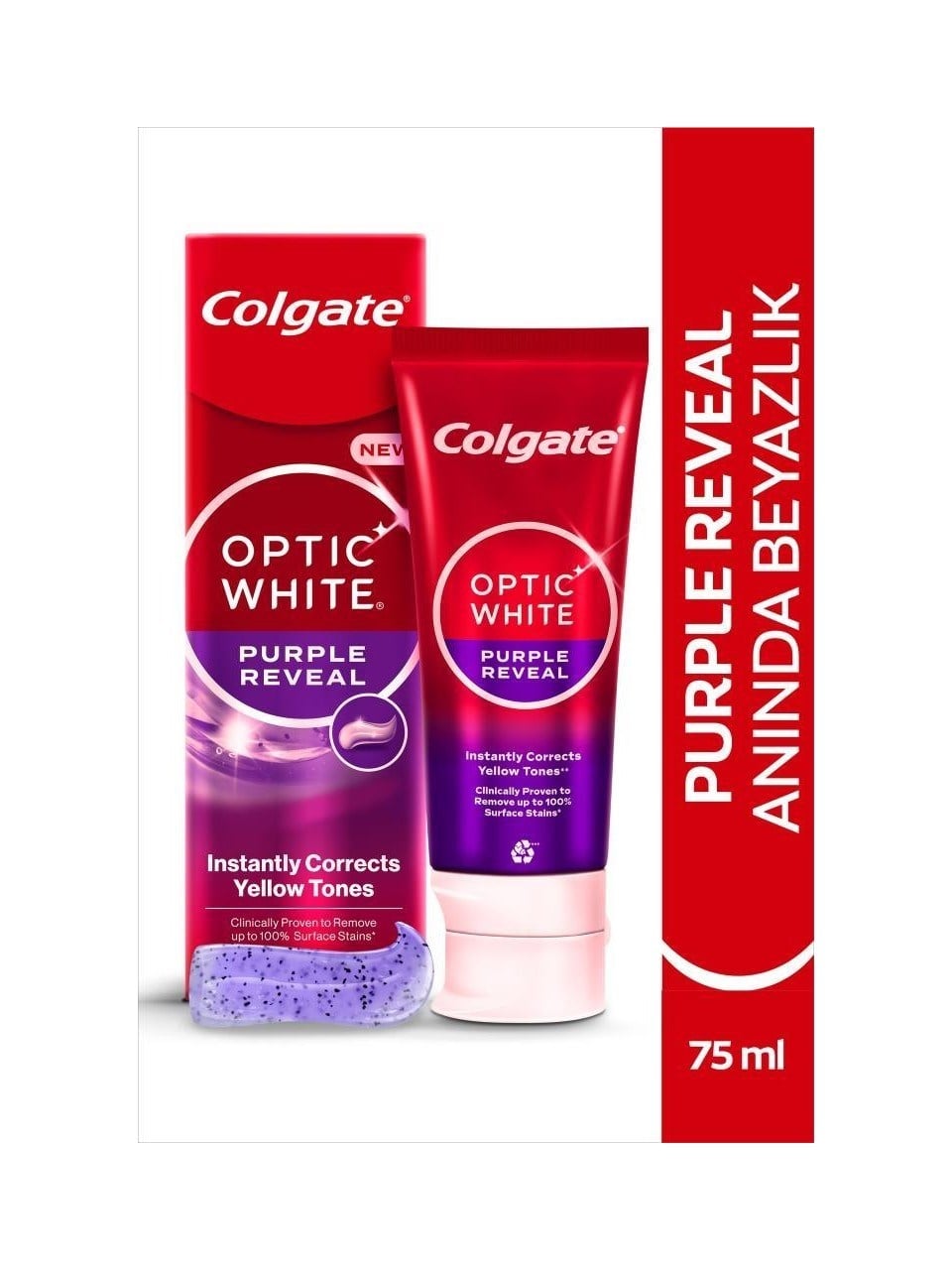 Colgate Diş Macunu 75ml OW Purple Reveal Yellow To