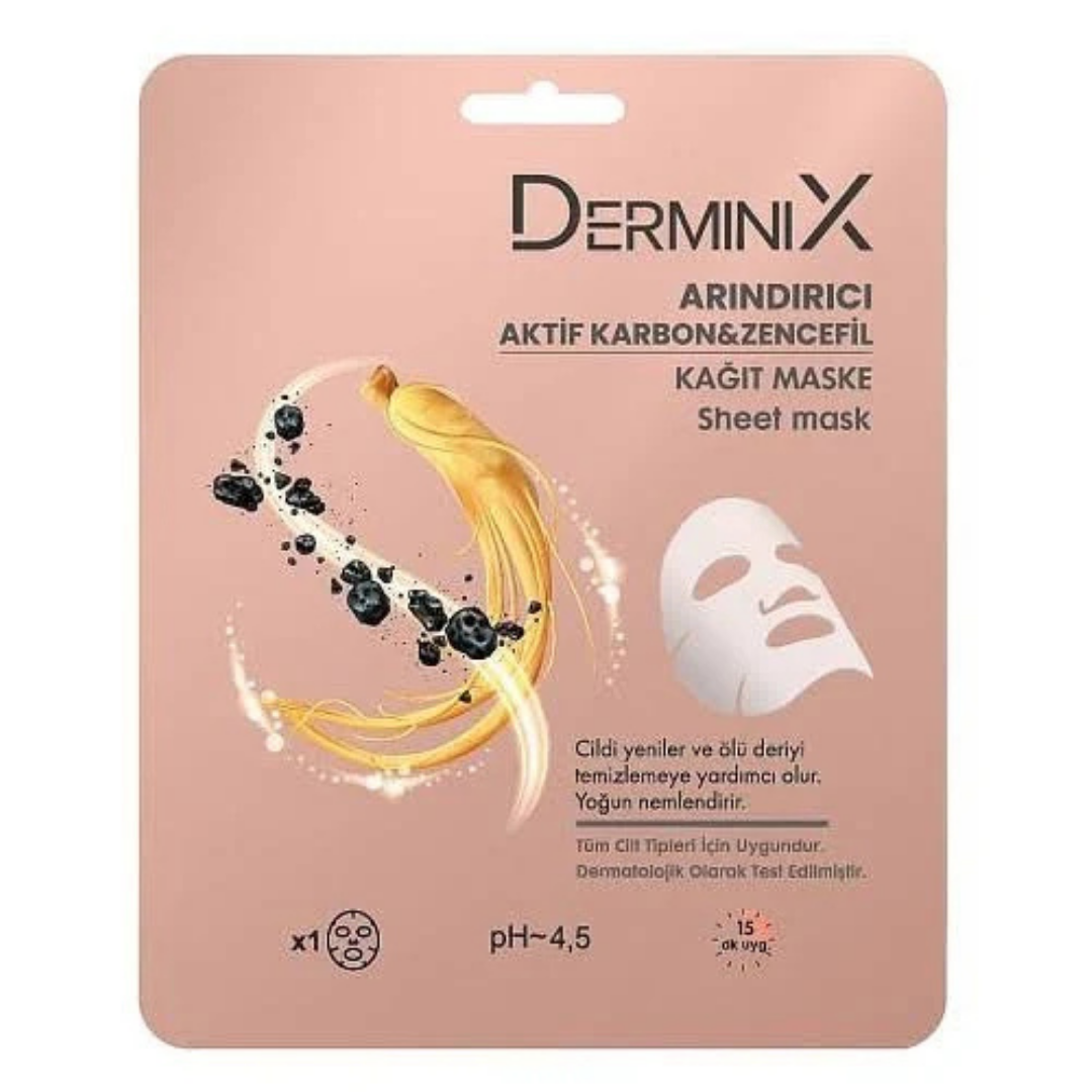 Derminix Kağıt Maske 25gr. Arındırıcı Aktif Karbon