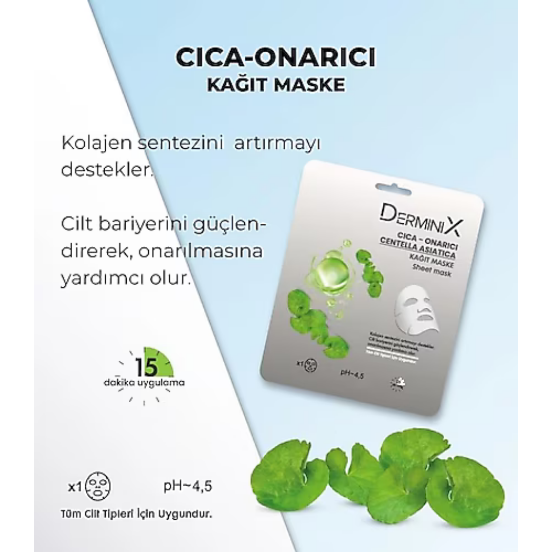 Derminix Kağıt Maske 25gr. Cica-Onarıcı