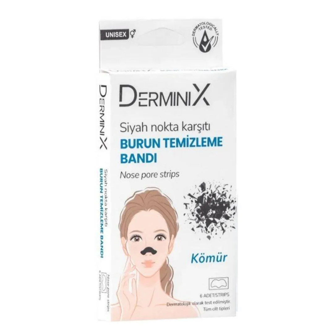 Derminix Siyah Nokta Burun Temizleme Bandı Kömür