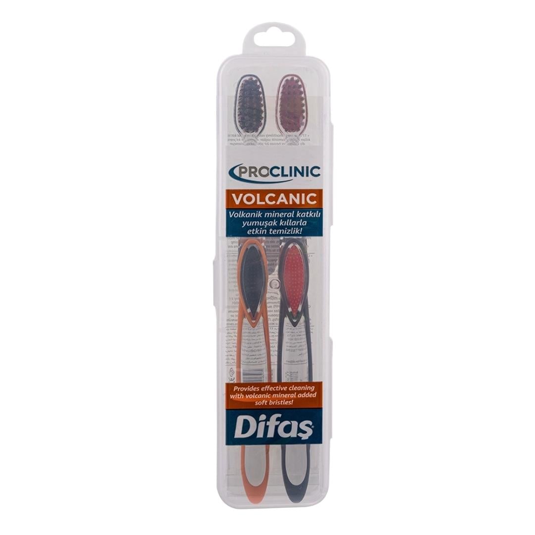 DİFAŞ PRO-CLINIC DİŞ FIRÇASI VOLCANIC 2'Lİ
