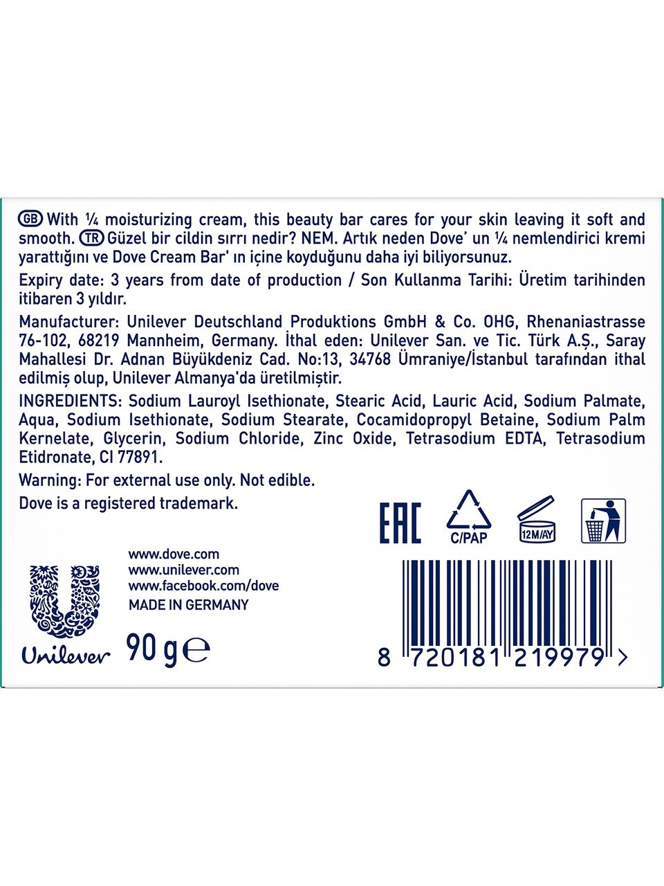 Dove Sabun 100gr Micellar
