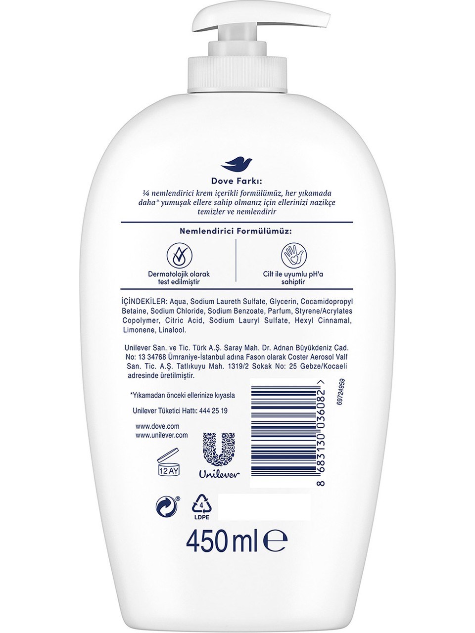 Dove Sıvı Sabun 450ml Caring