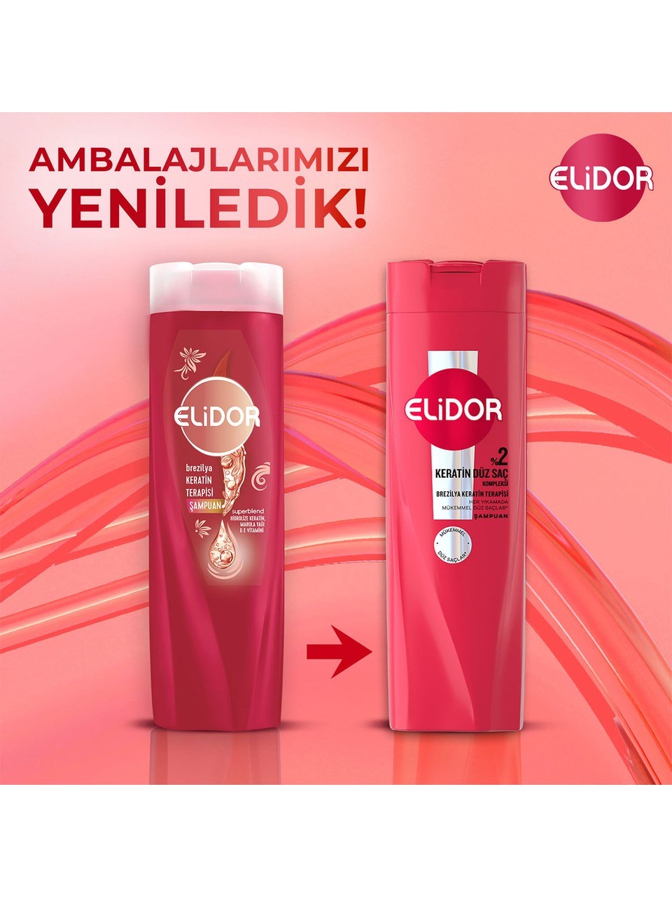 Elidor Şampuan 400ml. Keratin Düz Saç %2