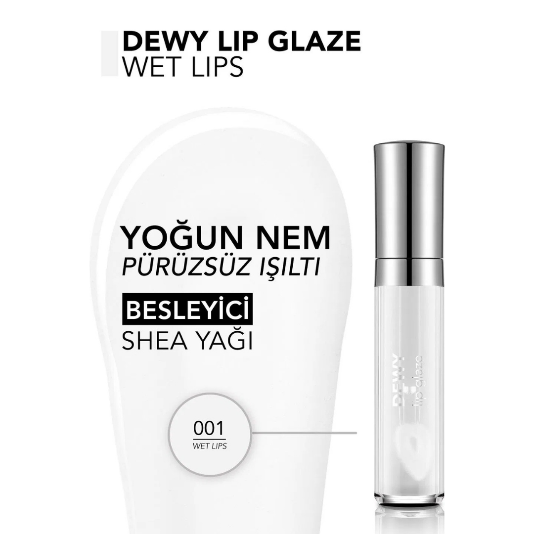 Flormar Dewy Lip Glaze 001 Wet Lips