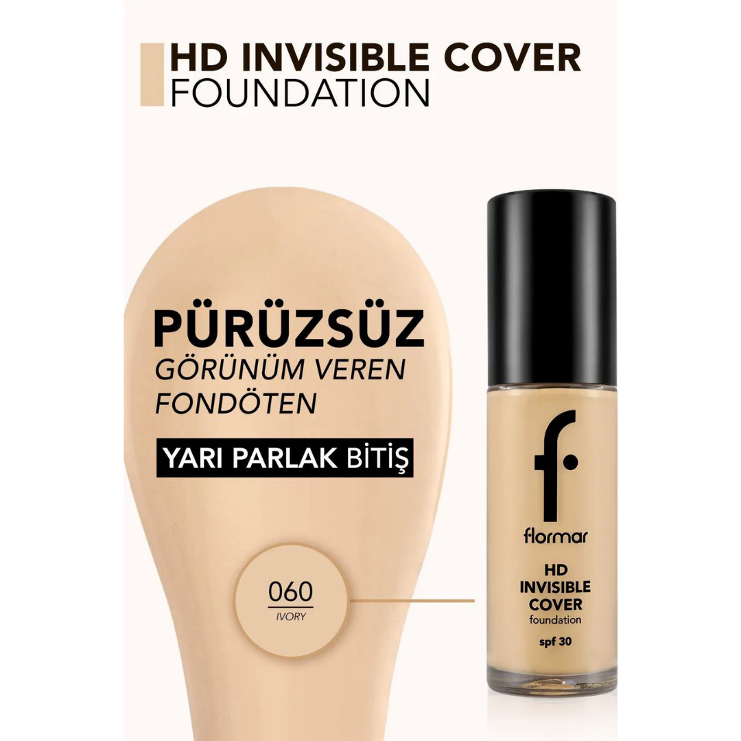 Flormar Hd İnvisible Cover Foundation 60 Ivory