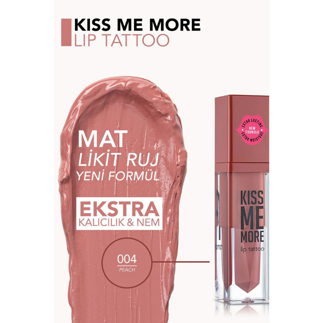 Flormar Kiss Me More Lip Tattoo 004 Peach