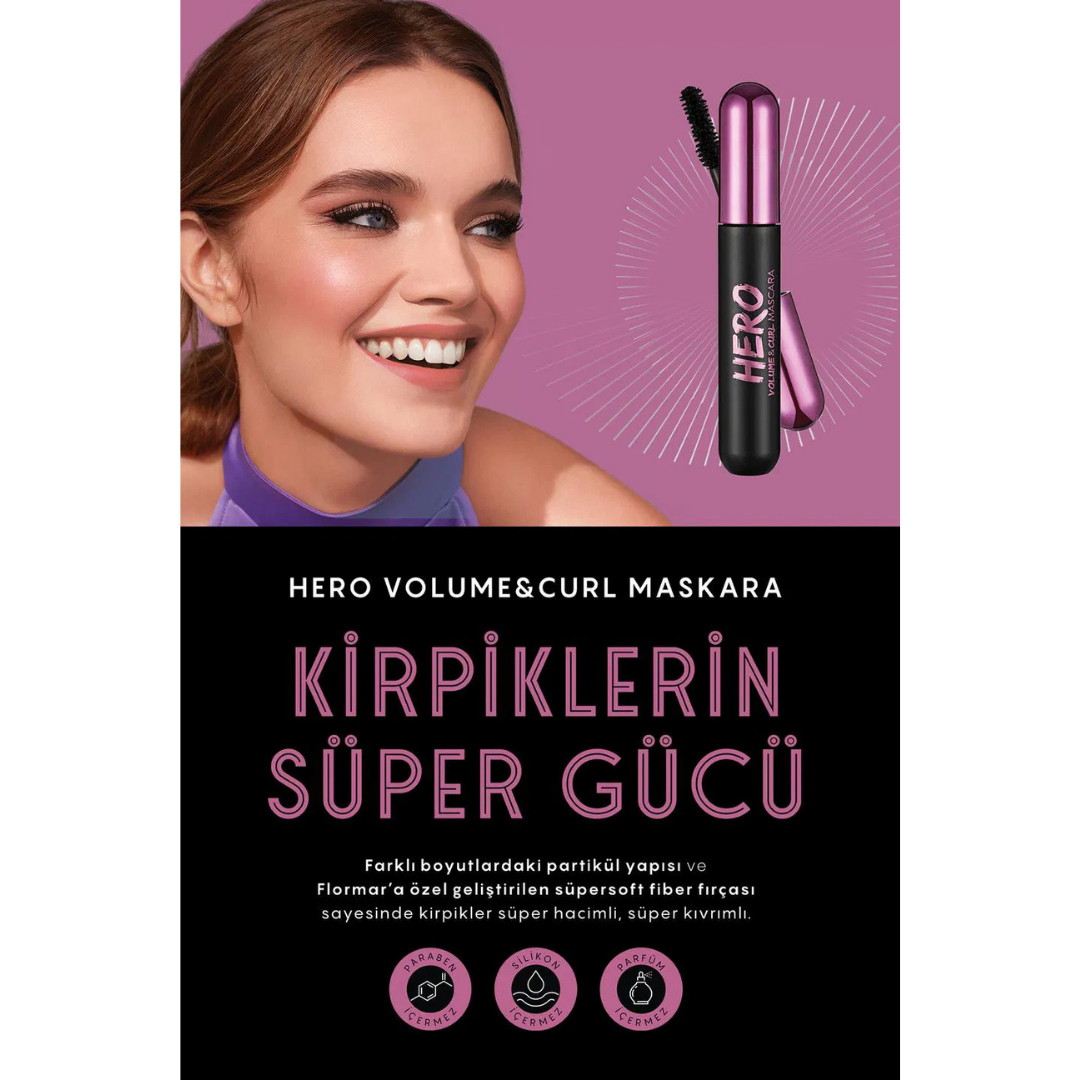 Flormar Mascara HERO Volume&Curl