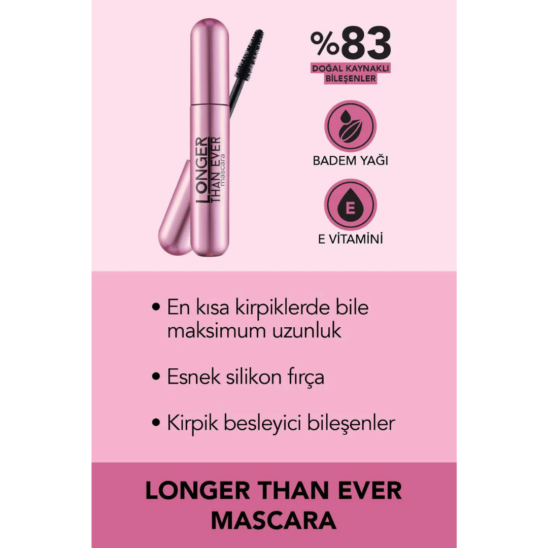 Flormar Mascara Longer Than Ever 001 Black