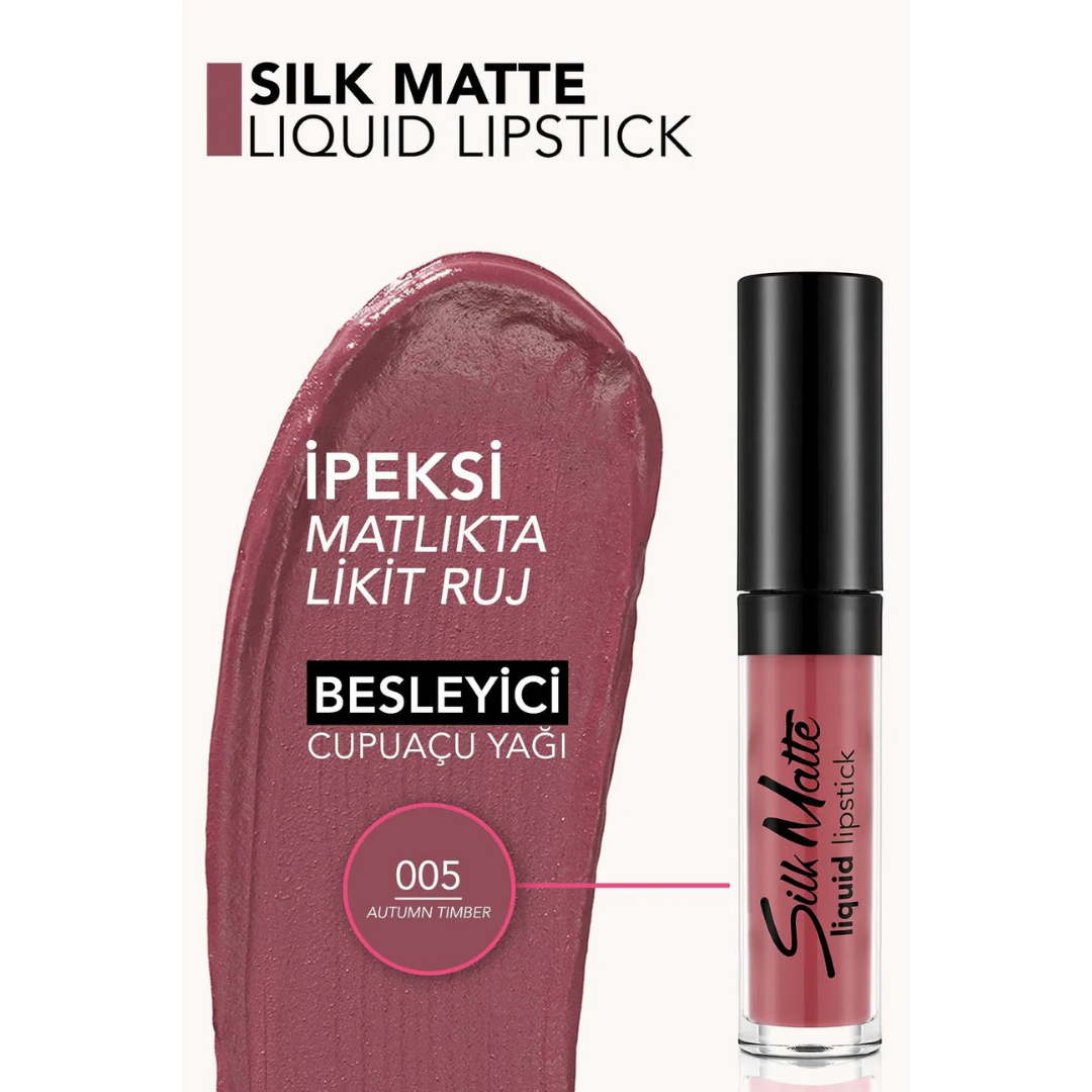 Flormar Silky Matte Liguid Lipstick 005 Autumn Tim