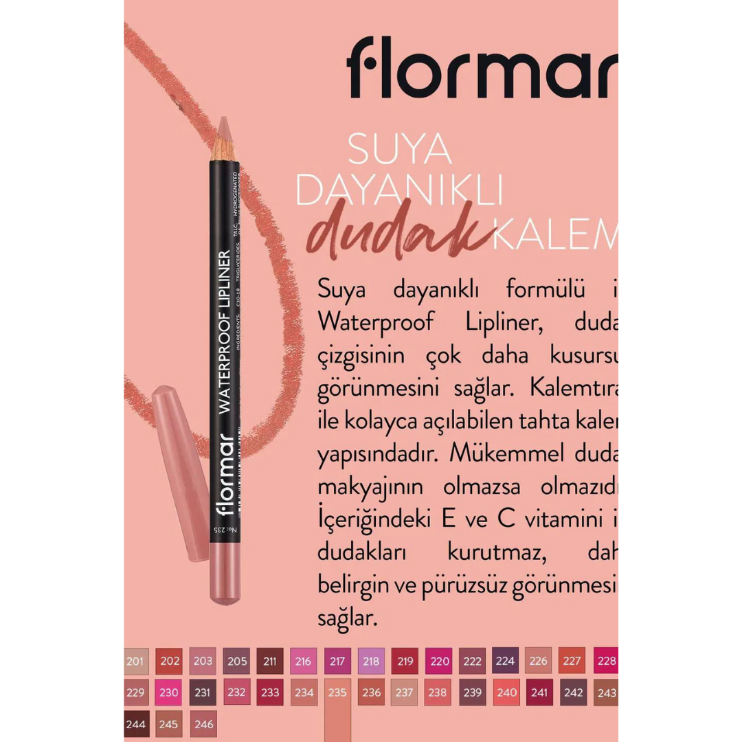 Flormar Waterproof Lipliner no:234