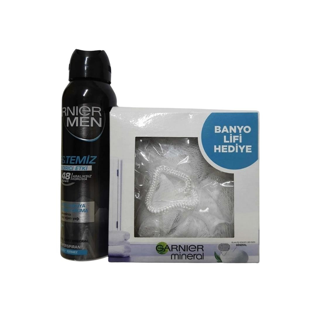 Garnıer Men Deodorant 150Ml. Saf&Temiz+Banyo Lifi