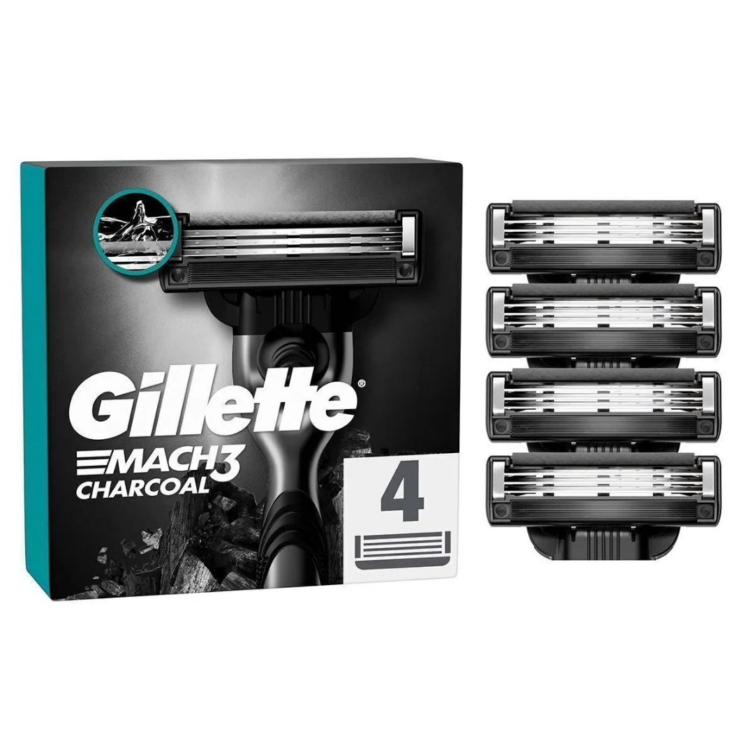 Gıllette Mach3 Charcoal Yedek Bıçak 4'Lü