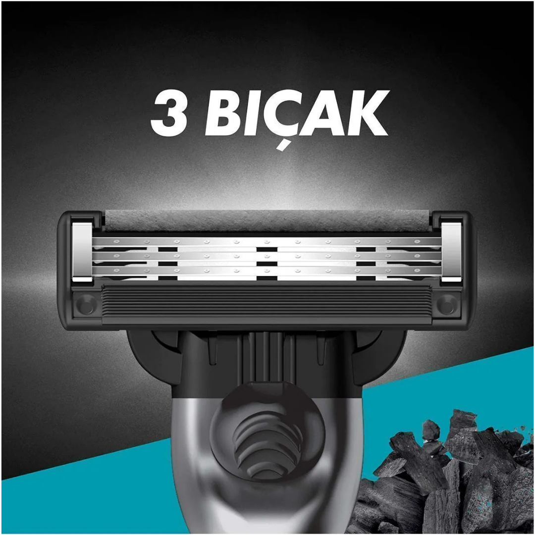 Gıllette Mach3 Charcoal Yedek Bıçak 4'Lü