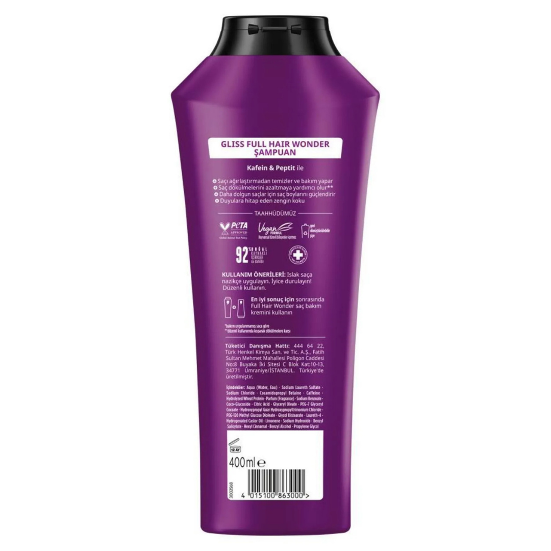 Gliss Şampuan 400ml. Full Hair Wonder