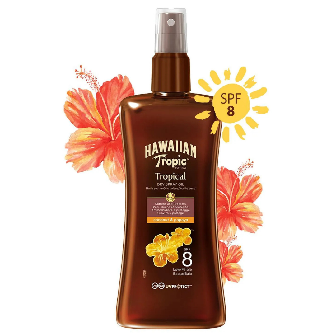 H.Tropıc Tan Oıl 200Ml Spray Protective Spf 8