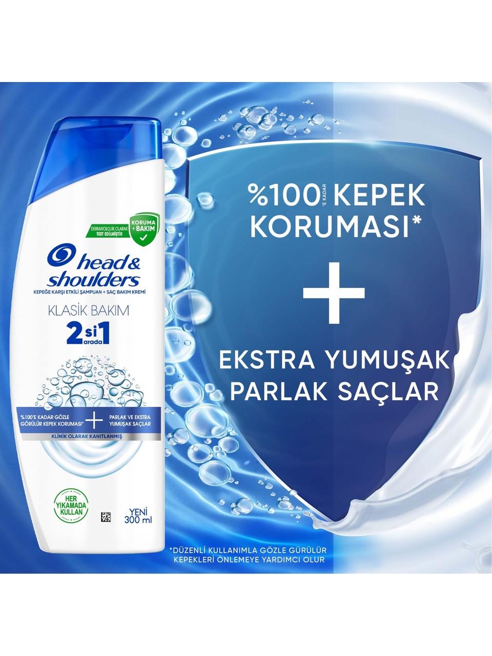 Head&Shoulders Şampuan 300ml. 2in1 Klasik Bakım