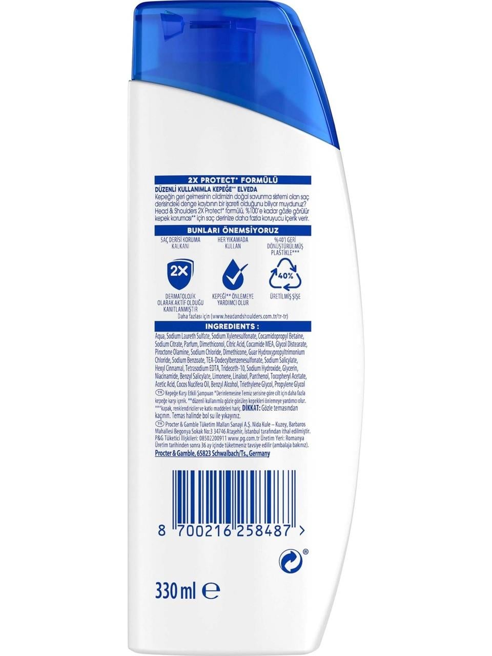 Head&Shoulders Şampuan 330ml. Hindistan Cevizi