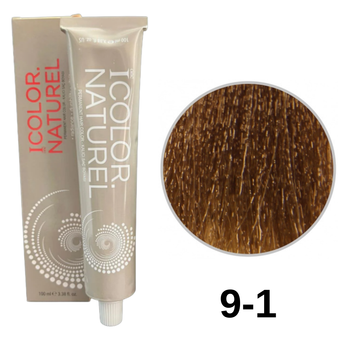 IColor Natural Tüp Boya 100ml. 9-1 Küllü Sarı