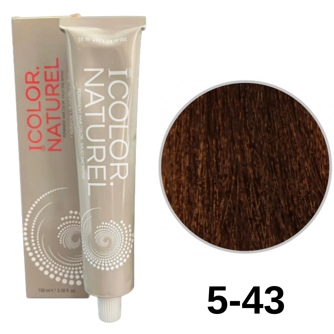 IColor Natural Tüp Boya 100ml. 5-43 K.Bakır Altın