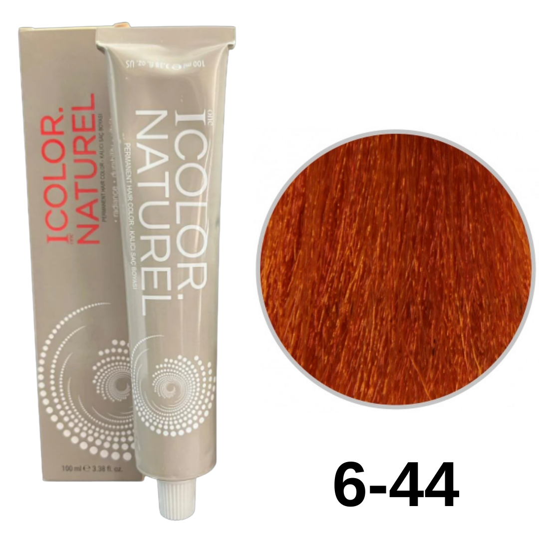 IColor Natural Tüp Boya 100ml. 6-44 K. Yoğun Bakır