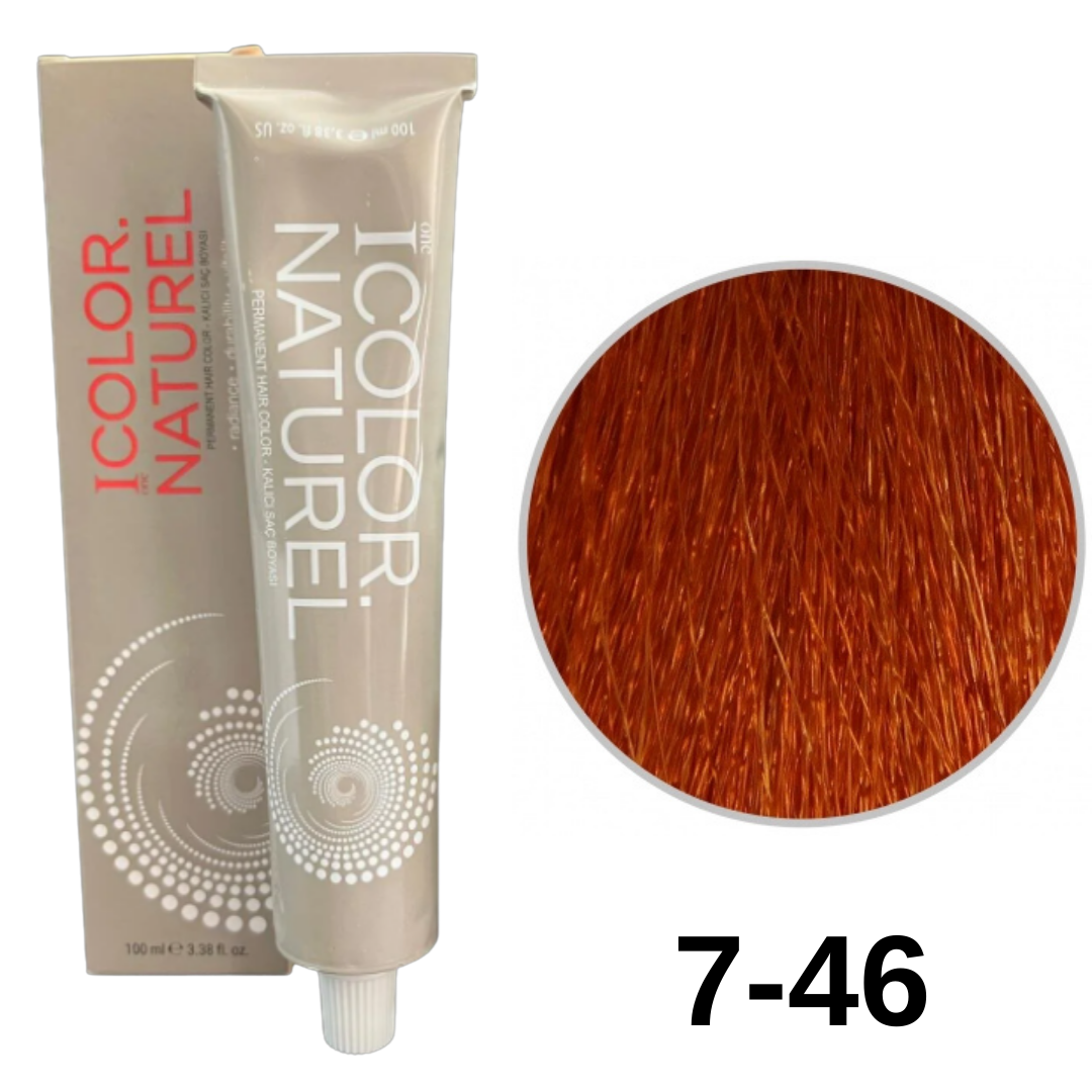 IColor Natural Tüp Boya 100ml. 7-46 K.B. Kırmızı
