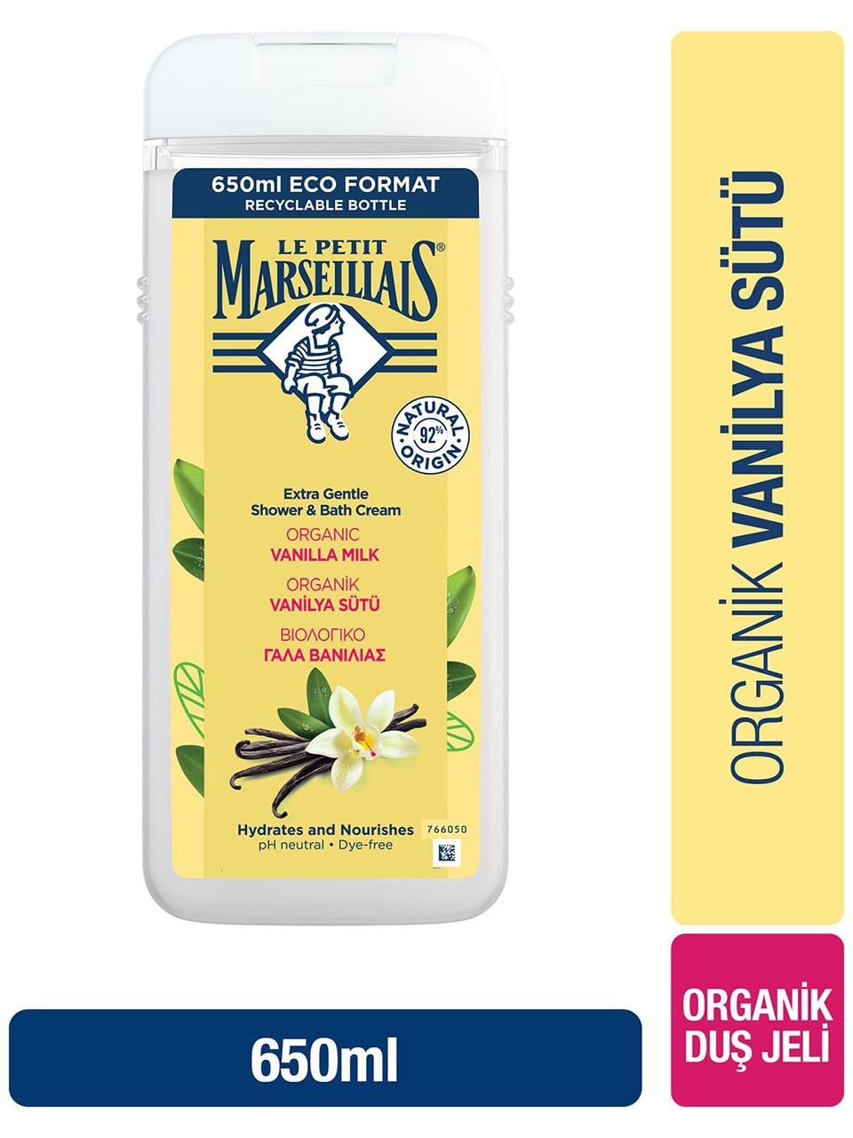 Marseiliais Duş Jeli 650ml. Vanilya Sütü