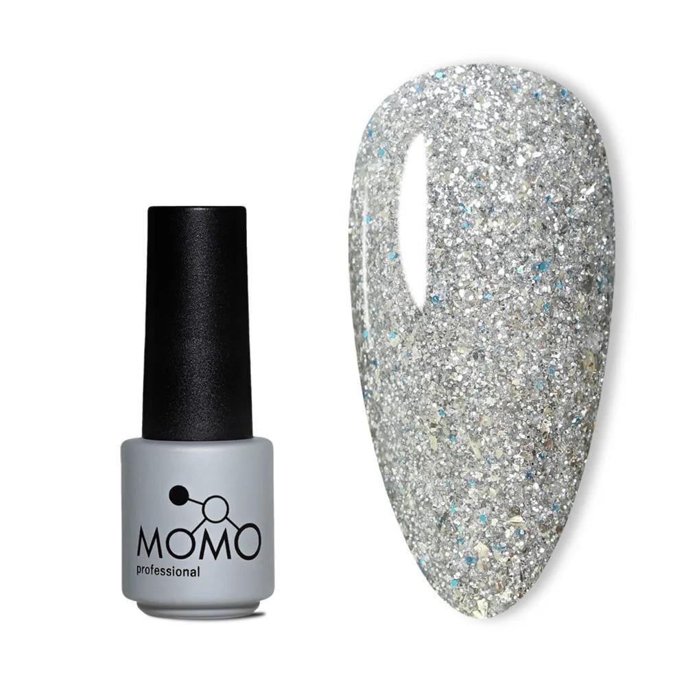 MOMO GLITTER SERİ G001 4ml. YOĞUN GÜMÜŞ SİMLİ