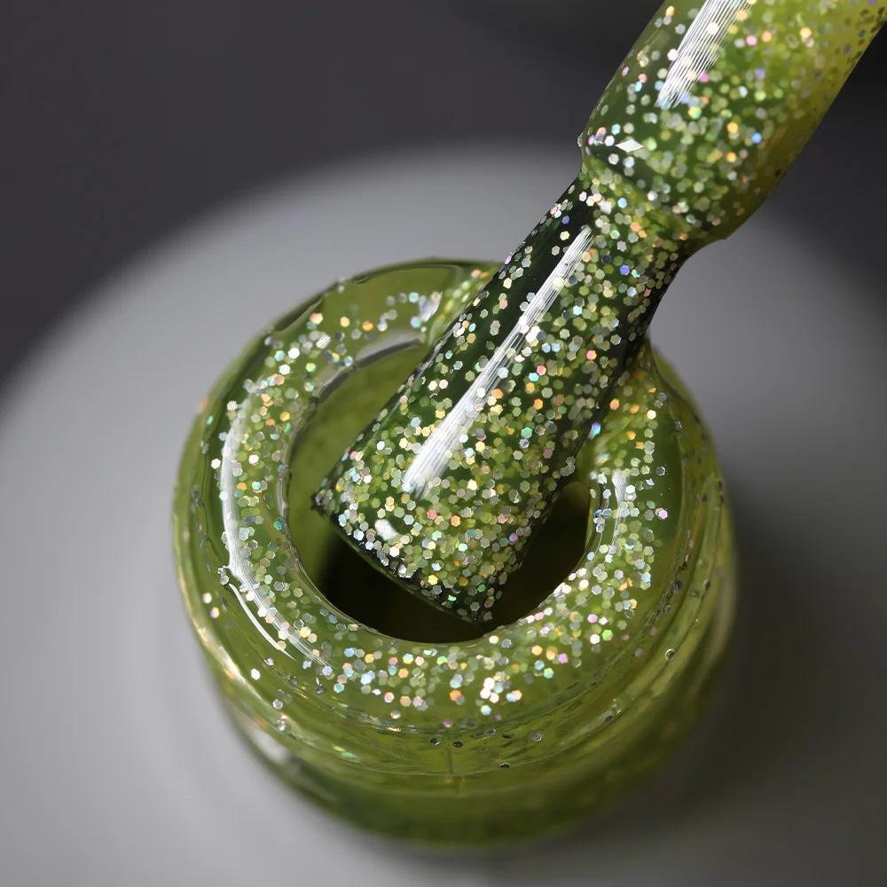 MOMO GLITTER SERİ G006 14ml. YEŞİLLİ HOLOG.SİMLİ