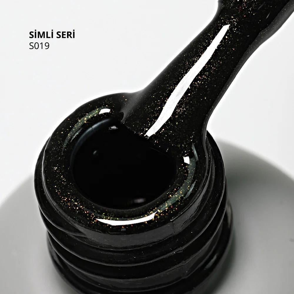 MOMO SİMLİ SERİ S019 14ml. ALTIN IŞILTILI SİYAH