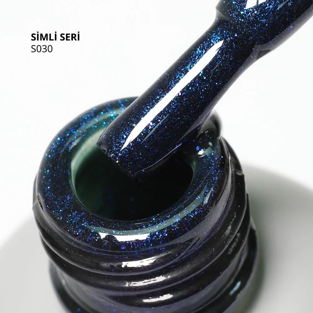 MOMO SİMLİ SERİ S030 4ml. YALDIZLI GECE MAVİSİ