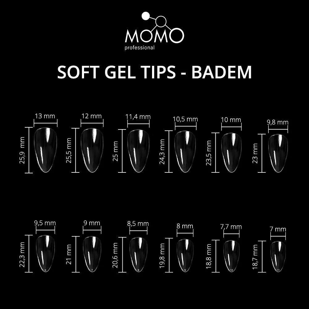 MOMO SOFT GEL TIPS 500pcs. BADEM