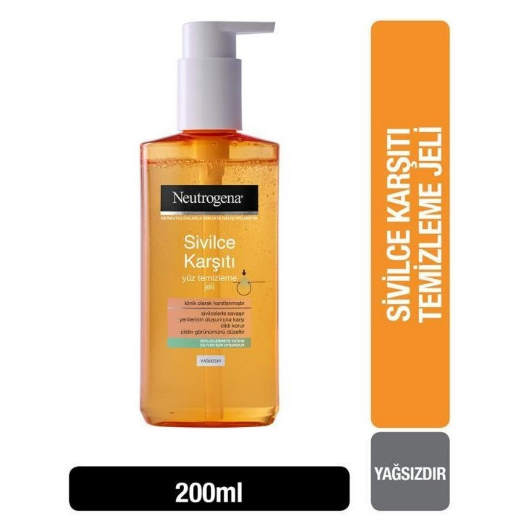 Neutrogena Yüz Temizleme Jeli 200ml. Yağlanma Karş